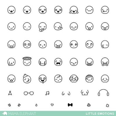 Mama Elephant Clear stamps - Little Emotions