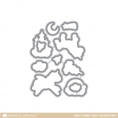 Mama Elephant Creative Cuts - Unicorns and Rainbows