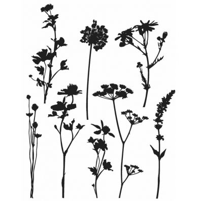 Tim Holtz Cling Stamp - Wild Flowers