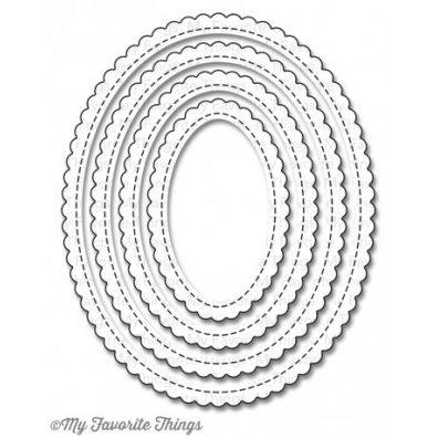 My Favorite Things Dies Stitch Mini Scallop Oval STAX