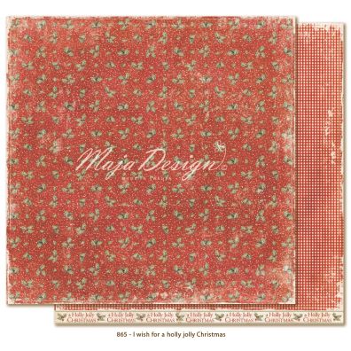 I Wish  for a Holly Jolly Christmas mønsterpapir fra Maja Design
