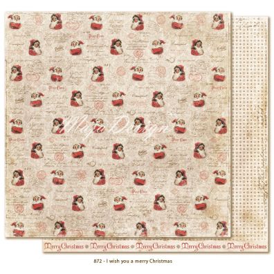 I Wish  you a Merry Christmas mønsterpapir fra Maja Design
