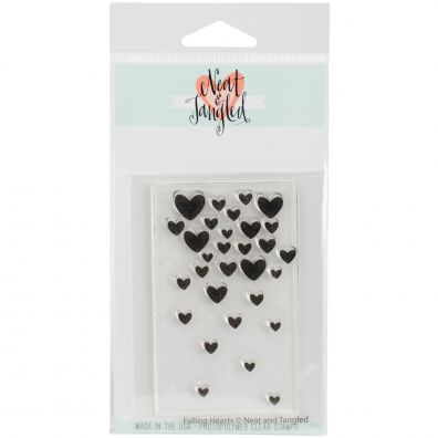 Neat & Tangled Clear Stamp - Falling Hearts