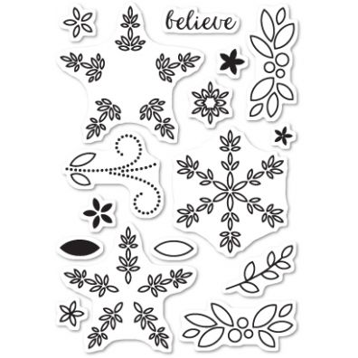 Memory Box Clear stamp Poinsettia Surprise