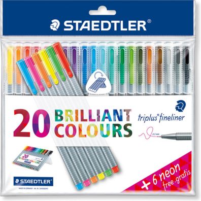 Staedtler triplus fineliner 20 + 6 stk.