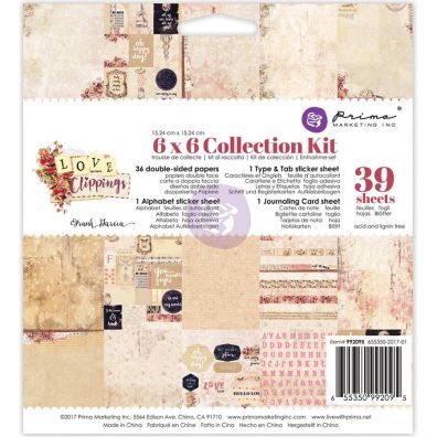 Prima Collection Kit 6"X6"- Love Clippings