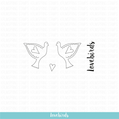Krumspring clear stamp - Lovebirds