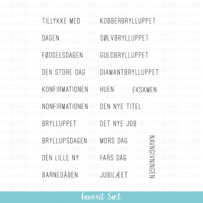 Krumspring clear stamp - Favorit sæt