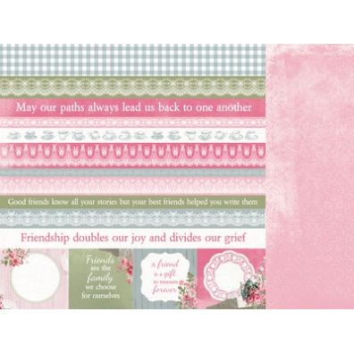 KaiserCraft - High Tea "Shortcake" 12"x12" dobbeltsidet mønsterpapir